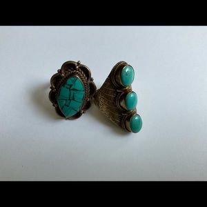 2 Original Tibetan Ornate Rings